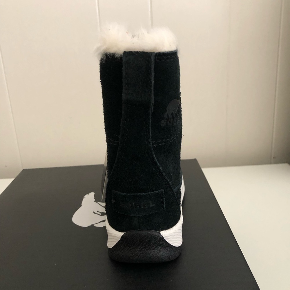 Sorel Kids Toddler Black Whitney Joan Lace Waterproof Suede Boots 10 - Picture 8 of 8